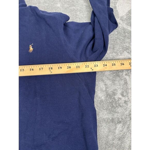 Polo Ralph Lauren Estate Rib 1/4 Zip Pullover Sweater Men's Size Large Blue - Picture 9 of 11